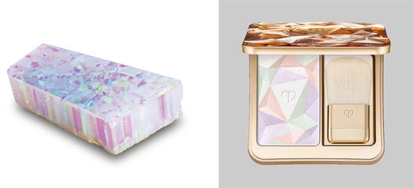 Photo: Kyoto Opal Rough Stone (left) and the The Luminizing Face Enhancer (right) released by Clé de Peau Beauté